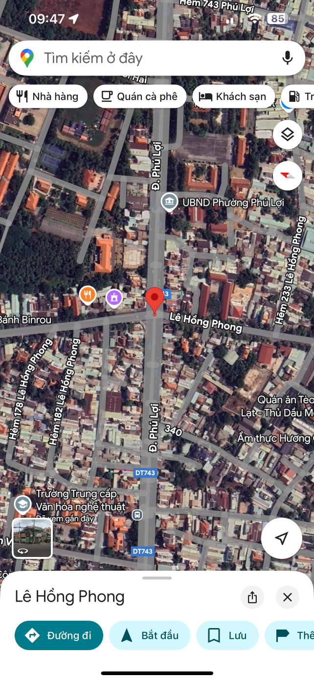 Mt Kinh doanh Lê Hồng Phong Phú Lợi (phường Phú Lợi-TP.HCM) gần ngã tư 195m2 mà giá rẻ tặng kèm kiot và nhà cấp 4 có 2 phòng ngủ