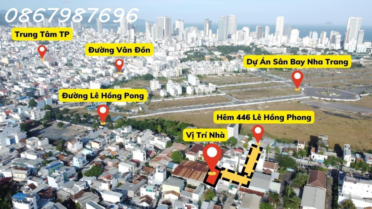 Bán hoặc Cho Thuê Nhà 3 Tầng Hẻm Lê Hồng Phong, Nha Trang - 6 Phòng Ngủ, Giá 28 Triệu/m²