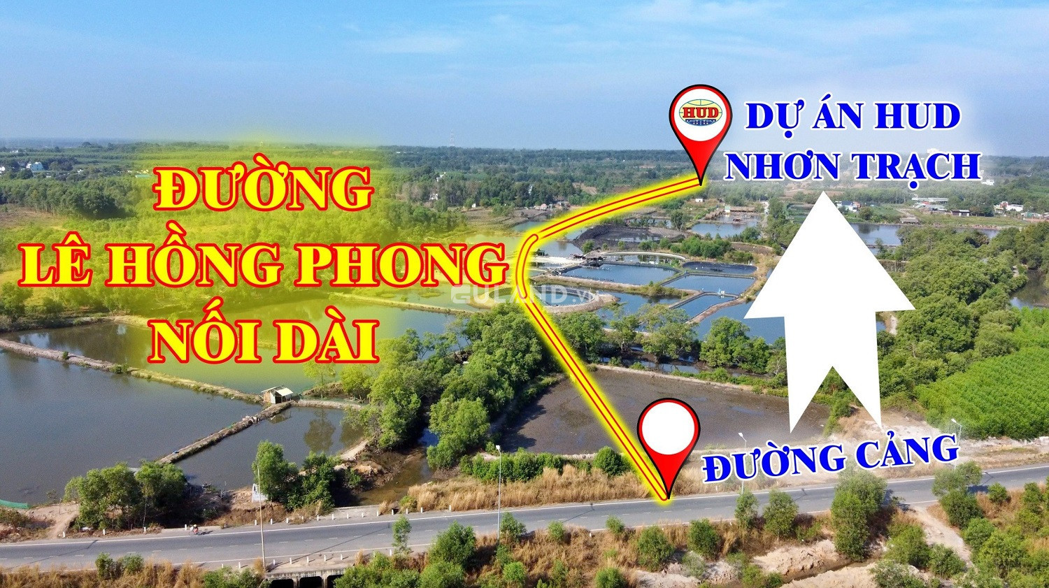 Bán thửa đất Dự Án Hud Nhơn Trạch - Mặt tiền đường Lê Hồng Phong lộ giới 53 met - Diện tích 100m2
