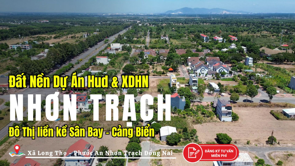 BÁN NHANH ĐẤT NỀN DỰ ÁN HUD NHƠN TRẠCH – SỔ SẴN – GIÁ TỐT