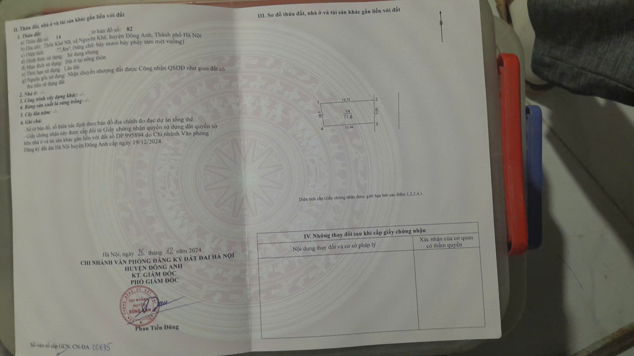 BÁN ĐẤT 77.8M2 KHÊ NỮ NGUYÊN KHÊ ĐÔNG ANH - VỊ TRÍ SIÊU ĐẸP - GIÁ CỰC TỐT