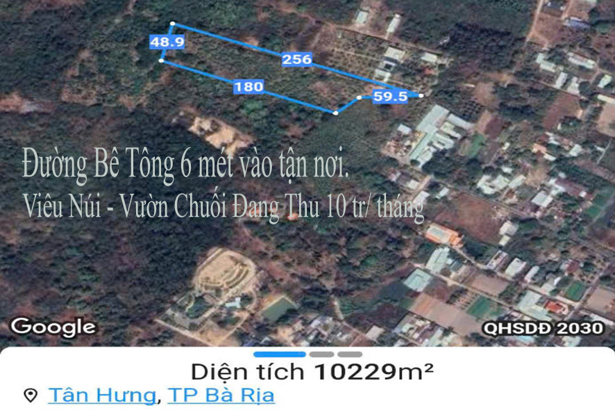 Cần Bán Gấp 10.228 M2 Đất - Đang trồng chuối tại Tân Hưng, Tp Bà Rịa, Bà Rịa Vũng Tàu