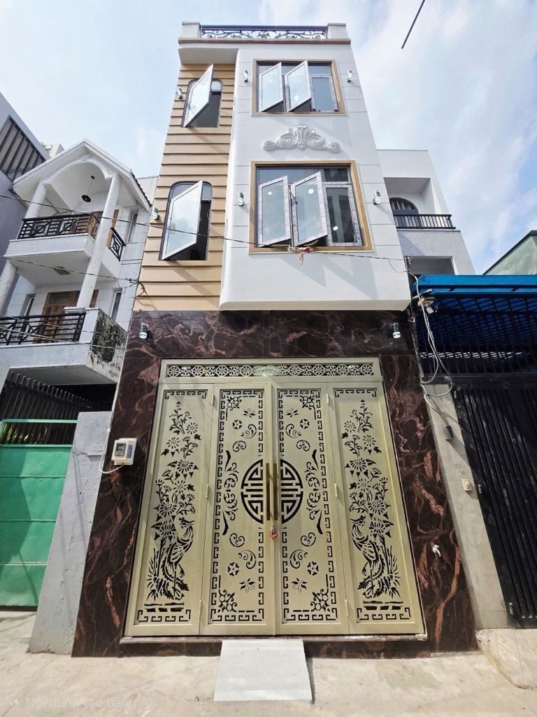 Nhà đẹp 4 tầng mới tinh,ngay chợ Gò Xoài, sát mặt tiền đường,hxh, shr, hoàn công đủ, 5 đồng hơn!