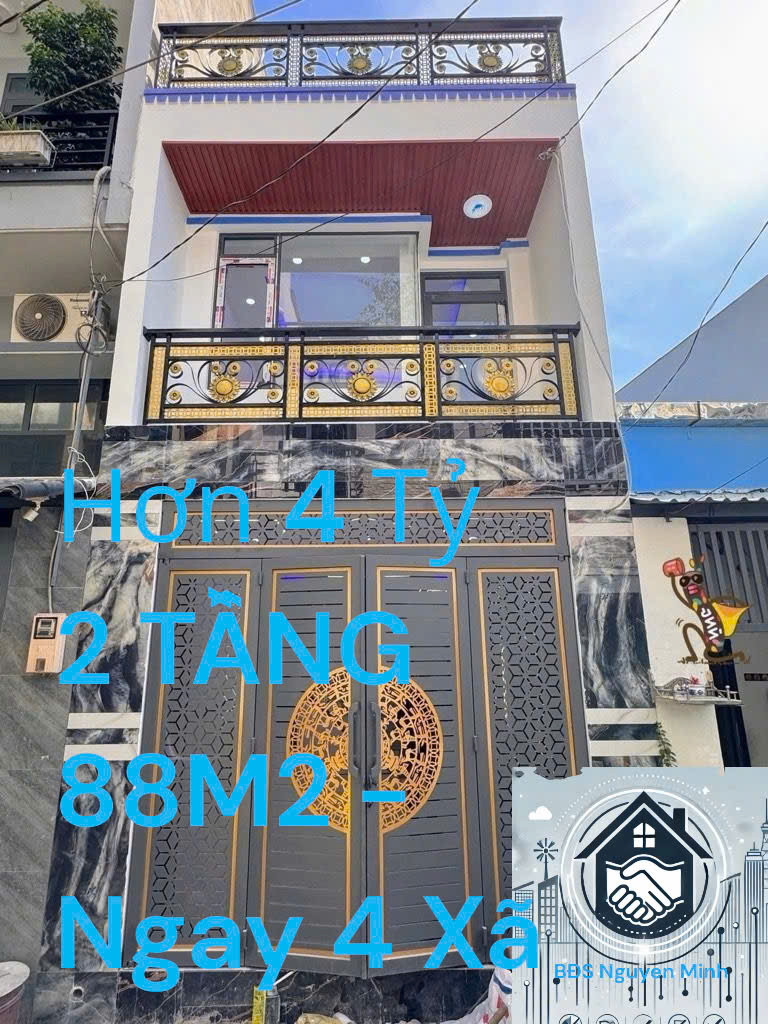 HƠN 4 TỶ Ô TÔ NGỦ TRONG NHÀ LÊ VĂN QUỚI - NGAY NGÃ 4 BỐN XÃ 44m2 - 3 PHÒNG NGỦ - NHÀ 2 TẦNG MỚI ĐẸP VÀO Ở NGAY