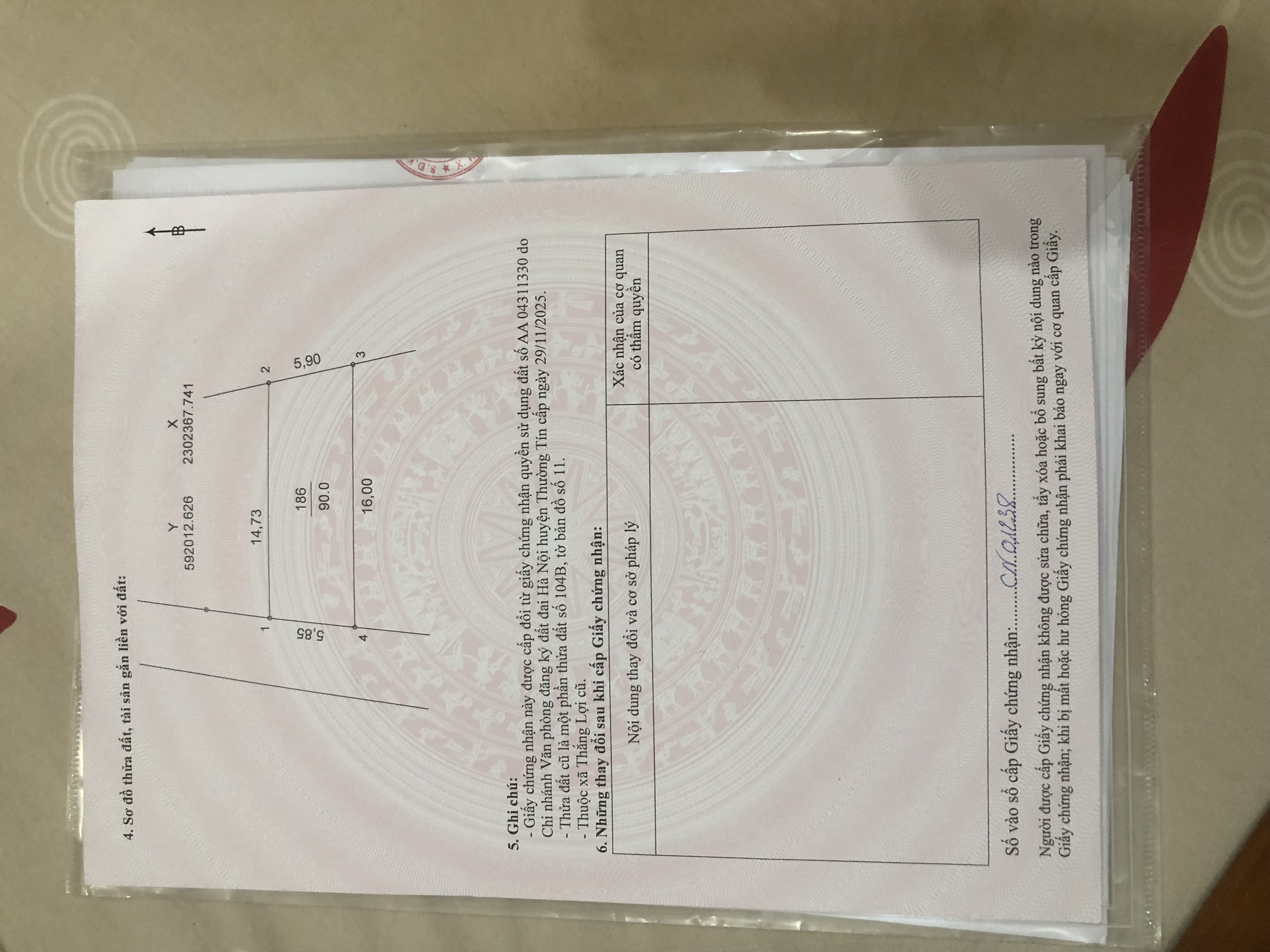 Bán thửa đất 90m2