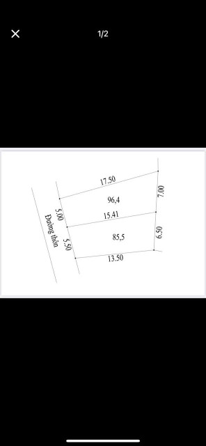 Đã tách thành 2 lô 96.4 m2 và 85.5 m2

- Đ/c : Chúc đồng - Thụy hương - Chương Mỹ - Hà Nội.