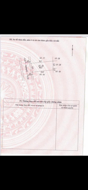 - Lô đất Đấu Giá tại Đông Sơn- Chương Mỹ - HÀ Nội.
- DT : 88,3m².
 - Vị trí lô đất làn 2 đường liên huyện Chương Mỹ lên Quốc Oai.
- Cách đường quốc lộ 6 khoảng 400m,