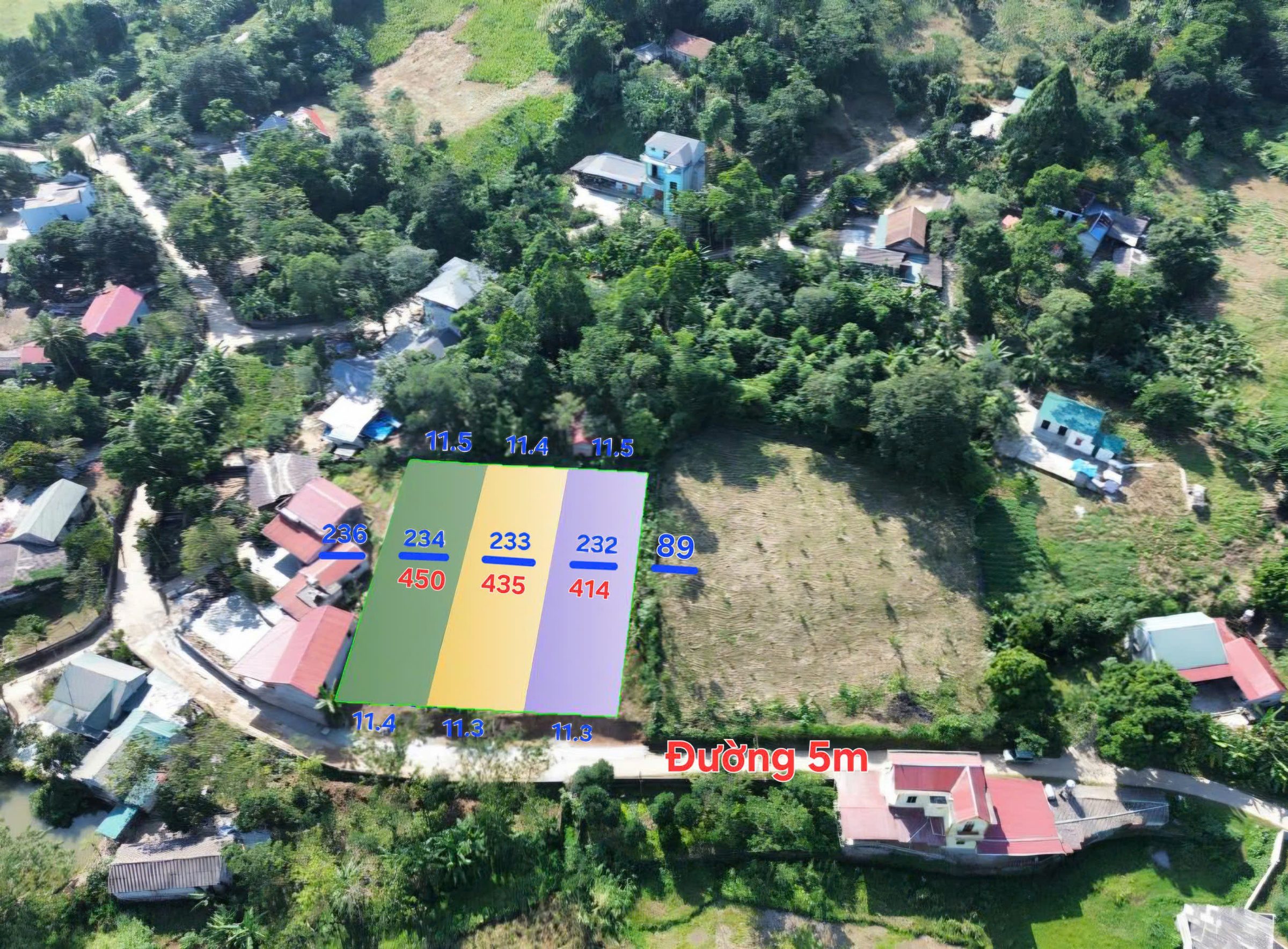 3 Lô 450m - đường thông - view thoáng - chỉ loanh quanh 4tr/m