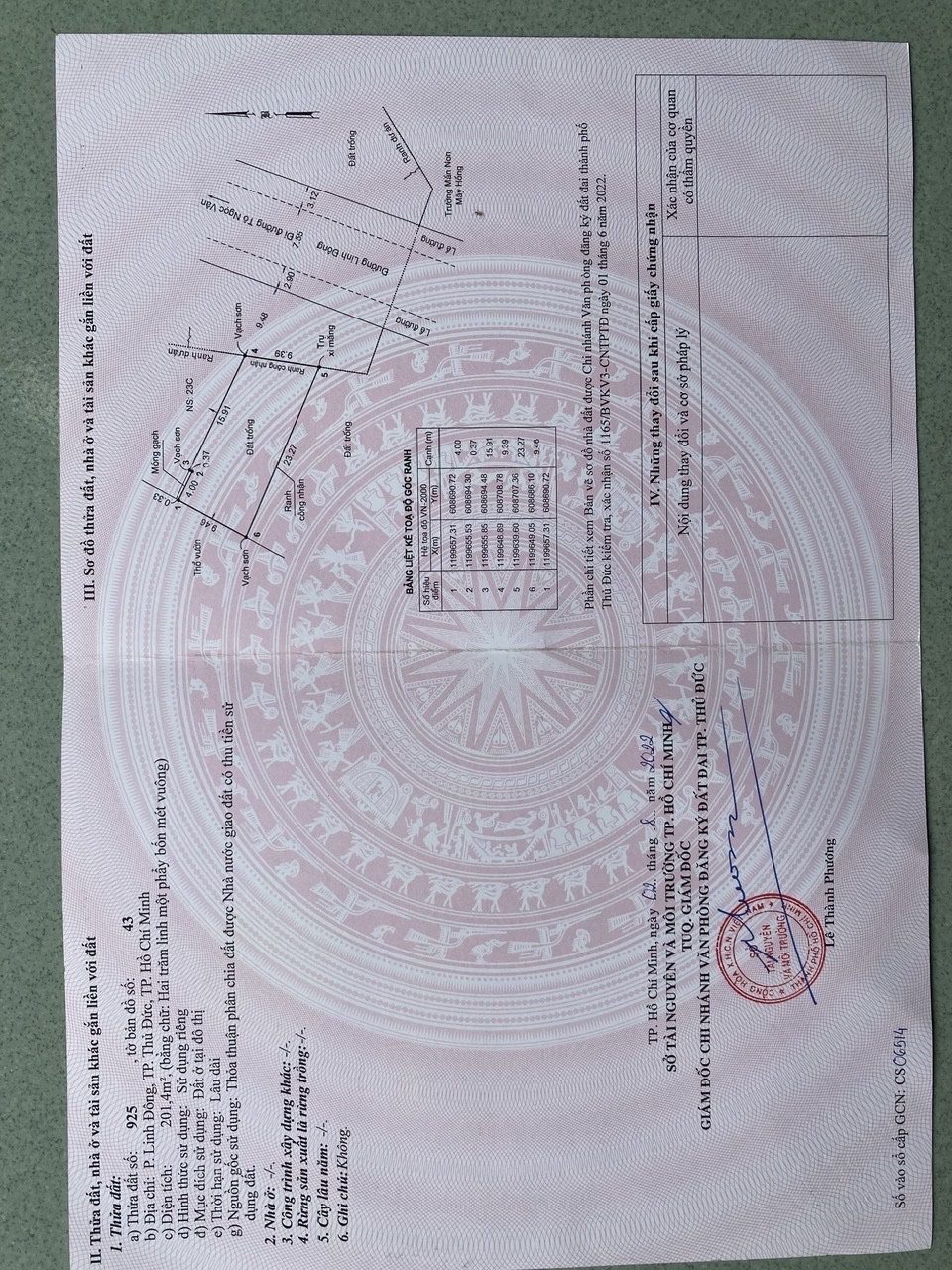 'Chính chủ cần bán thửa đất, 10 m mặt tiền 23b, đ linh đông, p. hiệp bình, hcm