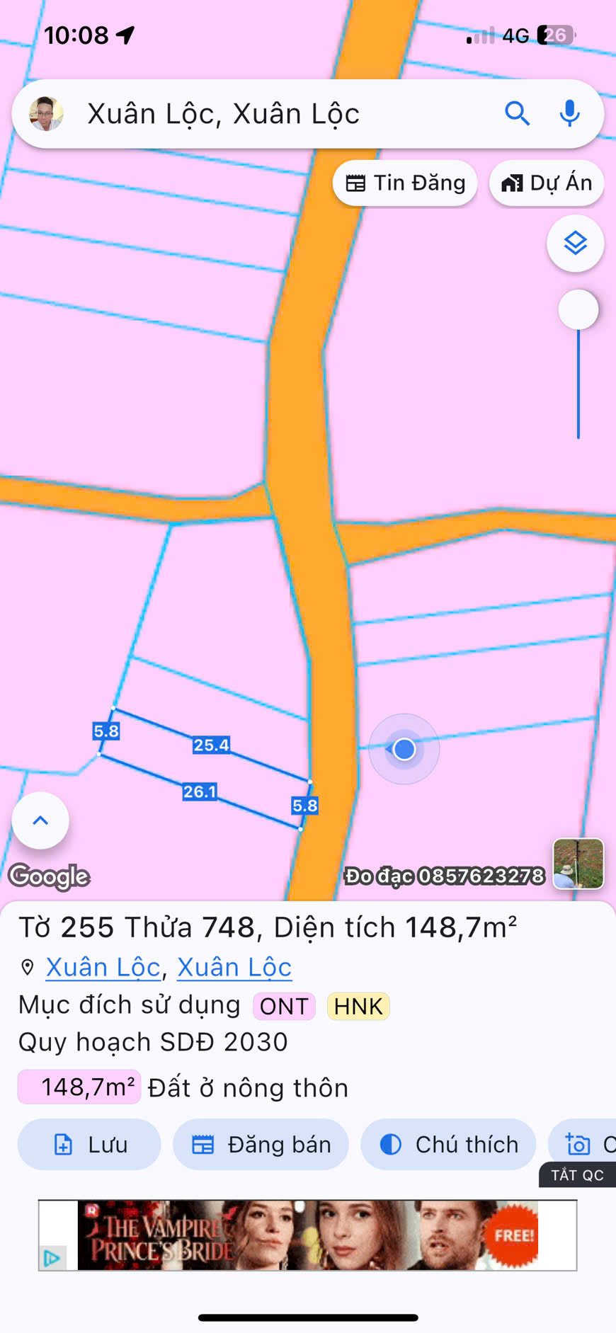 Bán Đất 148m² thổ cư 80m² giá 750 triệu tại Đường Lò Than Xã Xuân Lộc Đồng Nai