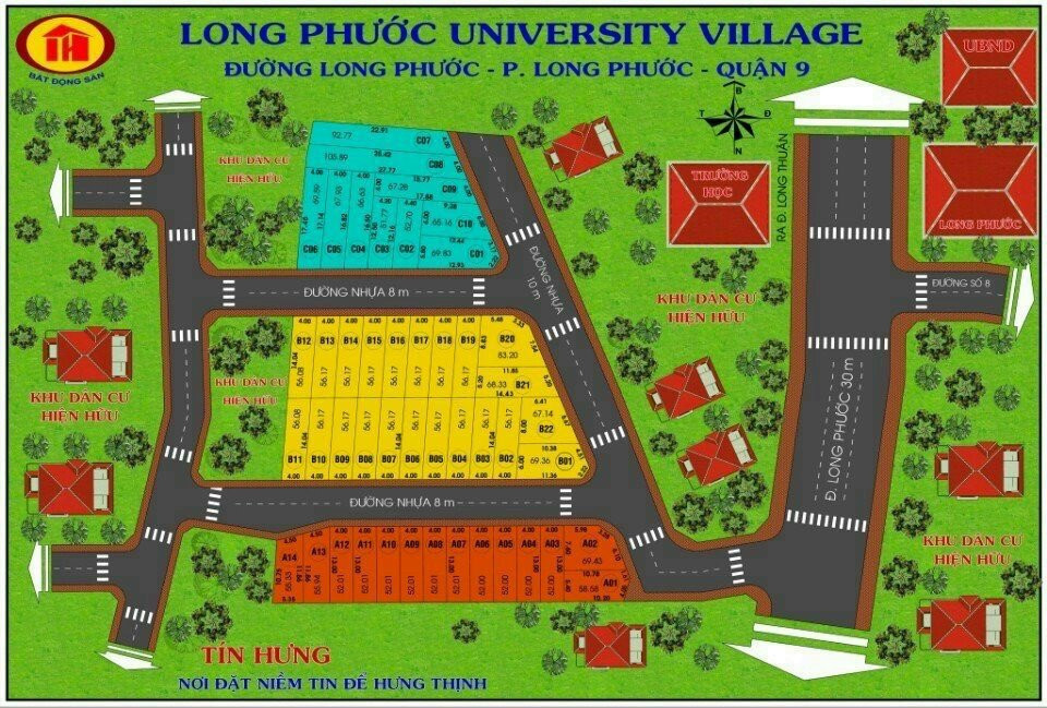 Đất dân cư hiện hữu ngay chợ Long Phước
