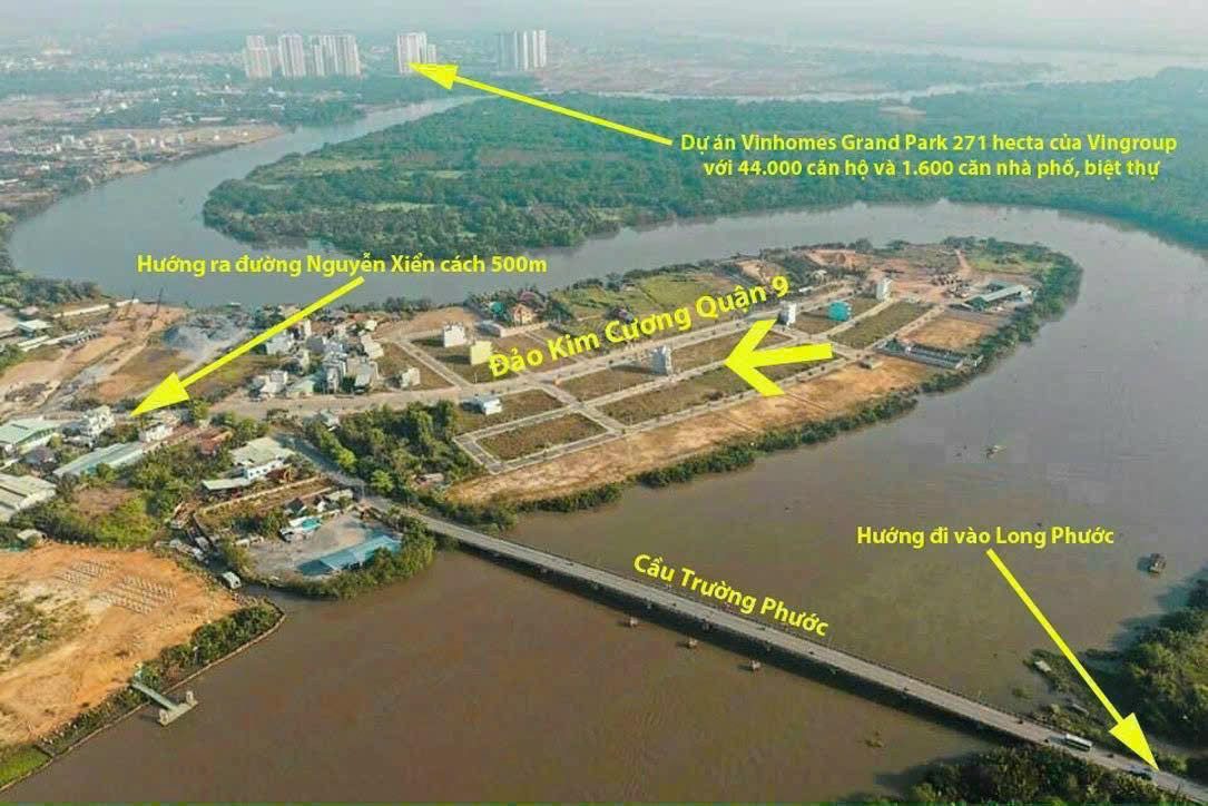 Đất Mặt Tiền Đường 30m Có Vỉa Hè, Đảo Kim Cương  Q9, 106m2, Giá 7.2 tỷ