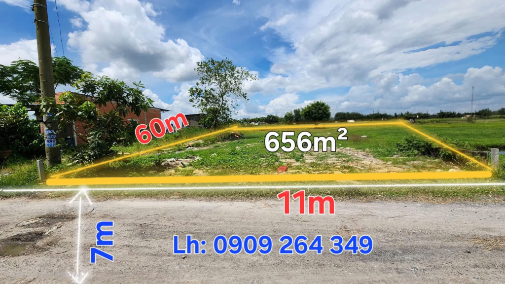 Chủ kẹt cần bán gấp lô đất hơn 650m2, dễ xây nhà vườn, kho nhỏ cho thuê