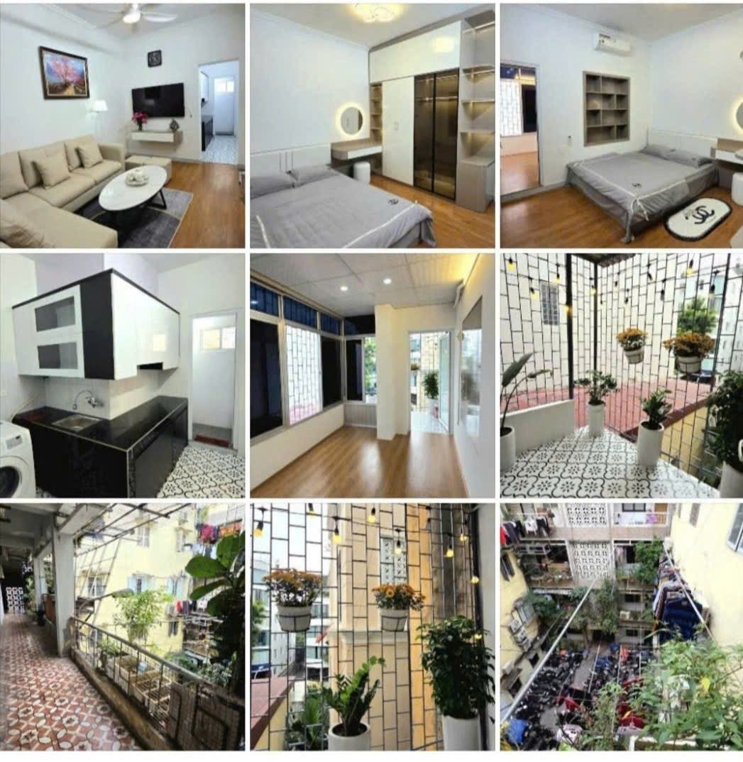 Căn hộ góc diện tích 60m2 khu tập thể Lý Nam Đế trong khu phố cổ Hà Nội.