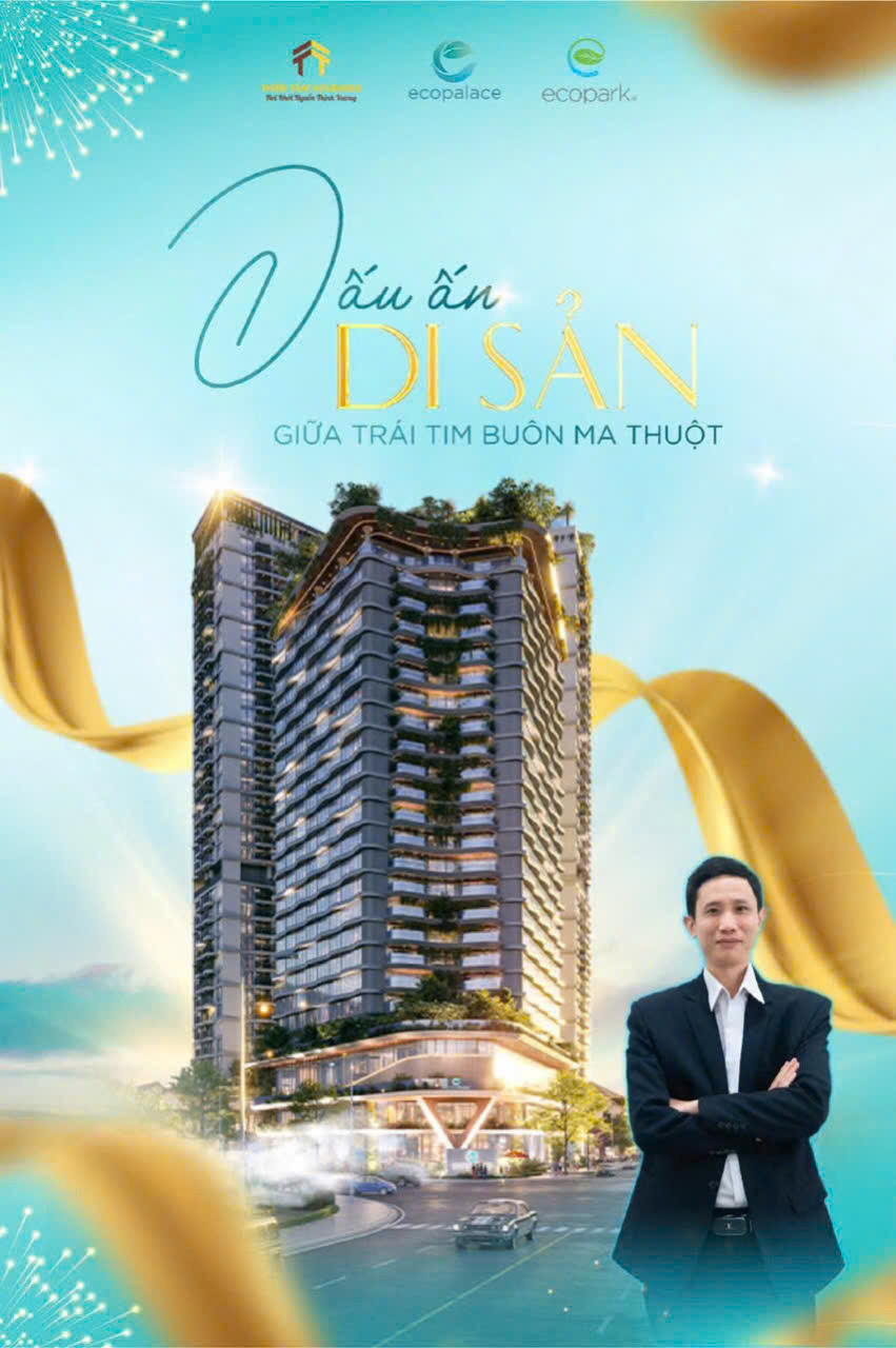 CĂN HỘ CAO CẤP ECOPALACE – TRUNG TÂM TP. BMT – GIÁ TỐT CĂN 1PN GIÁ 1,72 TỶ.