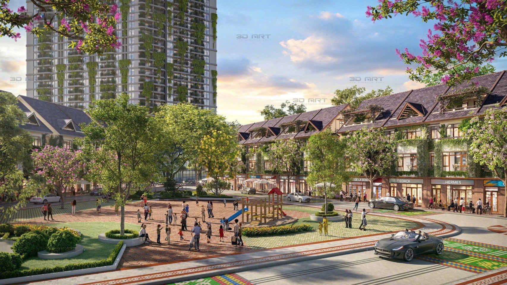 Bán shophouse Ecopalace ĐakLak 2 mặt tiền trục chính dự án, đối diện công viên, 5 tầng, 368m², giá hơn 18 tỷ