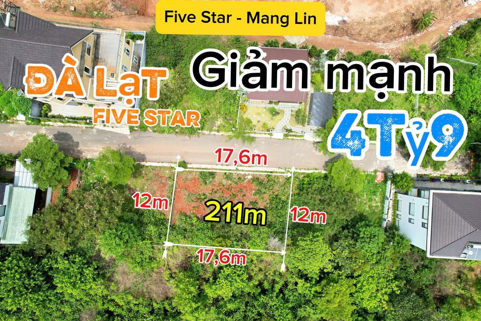 Nền biệt thự nghỉ dưỡng khu đẹp và sang trọng nhất Măng Lin , cơ sở hạ tầng hoàn thiện một khu hiếm chỉ 12 căn riêng biệt