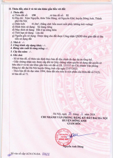 NHẬP KHẨU ĐÔNG ANH CHỈ NHỈNH 3 TỶ - CỰC HIẾM