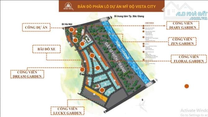BÁN LÔ ĐẤT NỀN DỰ ÁN MỸ ĐỘ VISTA CITY BẮC GIANG - ĐẦU TƯ SINH LỜI- 80M2 - 2,9 TỶ