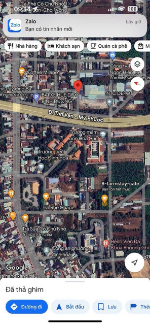 Đất Định Hoà (phường Chánh Hiệp-TP.HCM) gần ngay ngã tư Trần Ngọc Lên,sát bên Mỹ Phước Tân Vạn đường oto thông giá êm
