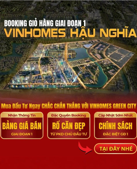 NHẬN BOOKING DỰ ÁN VINHOMES HẬU NGHĨA ANH CHỊ QUAN TÂM GỌI CHO EM Ạ