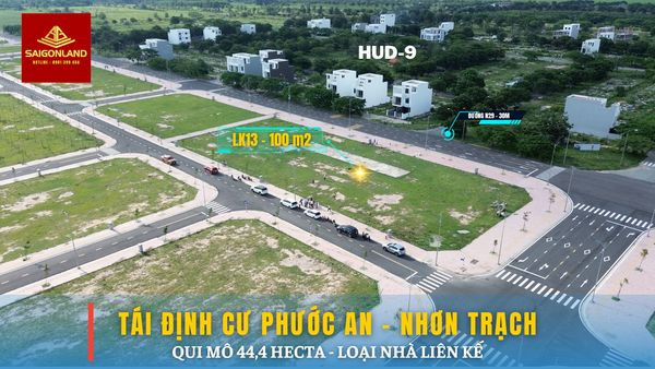 Saigonland nhượng lại suất chính khu Tái Định Cư Phước An mặt tiền đường N29 liền kề KDC Hud9