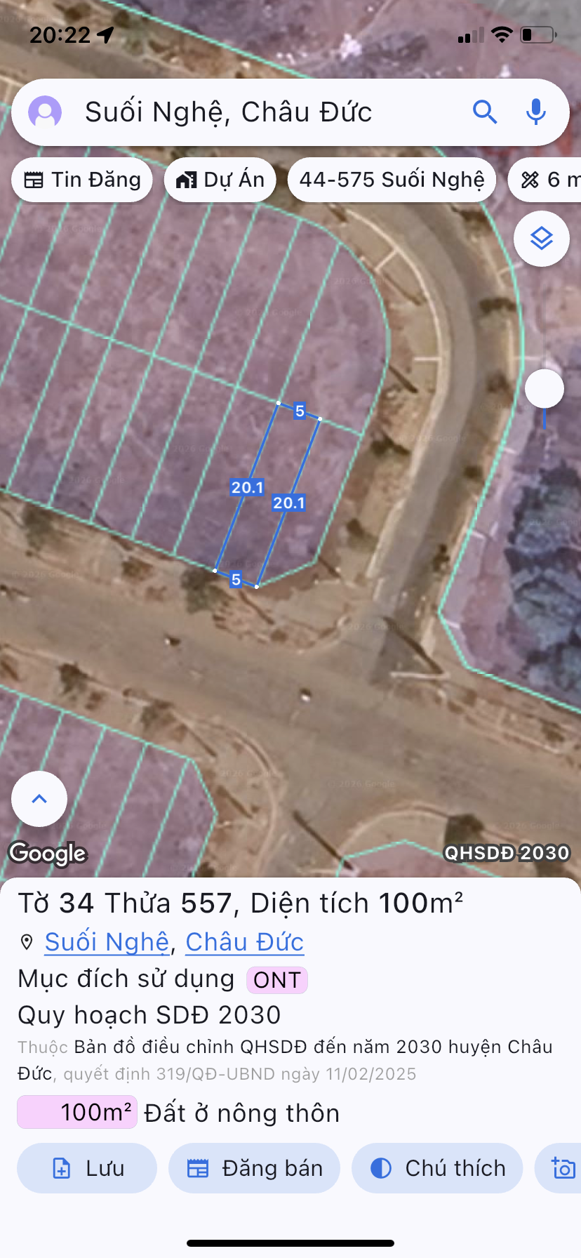 Bán đất 100m² full thổ cư ngang 5m giá 1.75 tỷ tại Đường N3 Xã Ngãi Giao