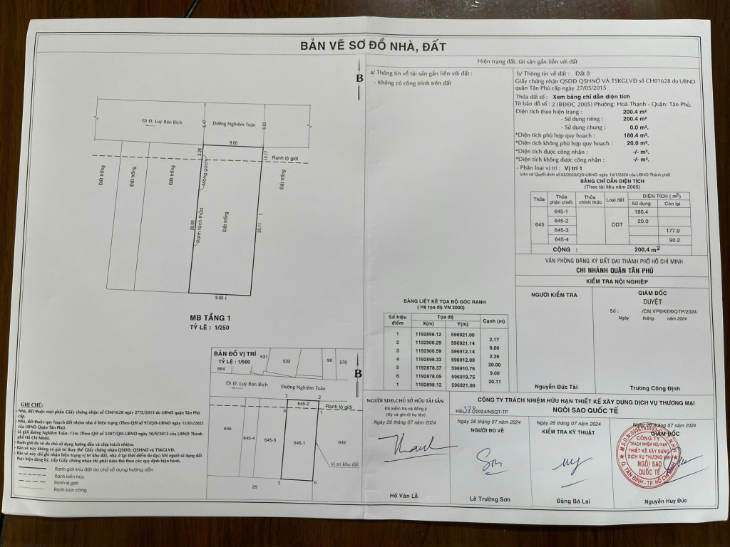 Bán đất 200.4m² ngang 9m giá 36 tỷ Phường Tân Phú