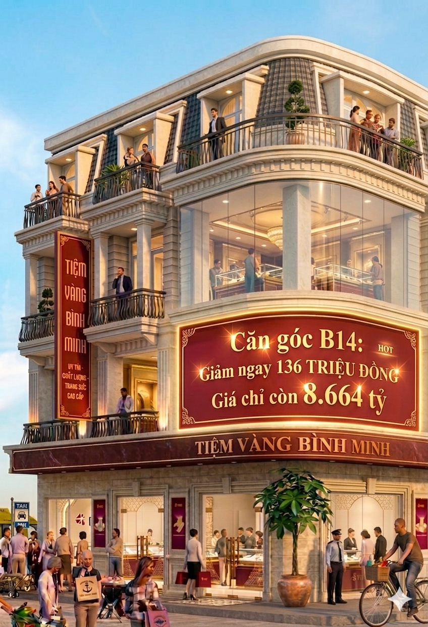 SHOPHOUSE GÓC 2 MẶT TIỀN VIP - TRỰC DIỆN CHỢ CÁI VỒN