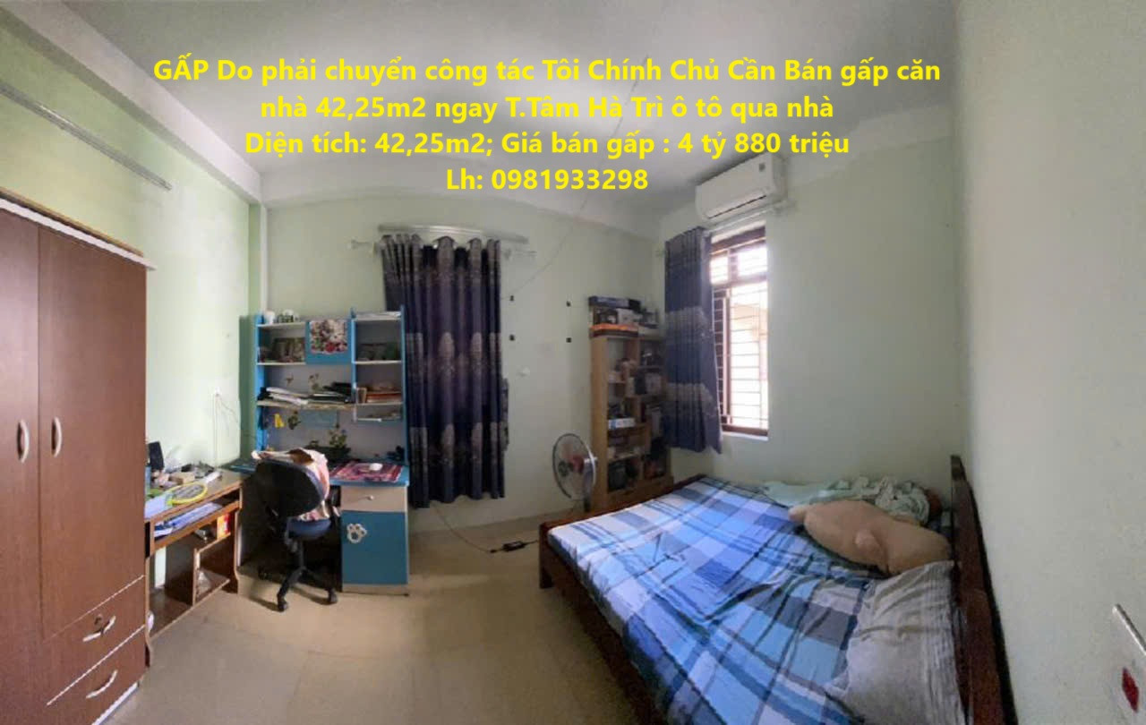 GẤP Do phải chuyển công tác Tôi Chính Chủ Cần Bán gấp căn nhà 42,25m2 ngay T.Tâm Hà Trì ô tô qua nhà