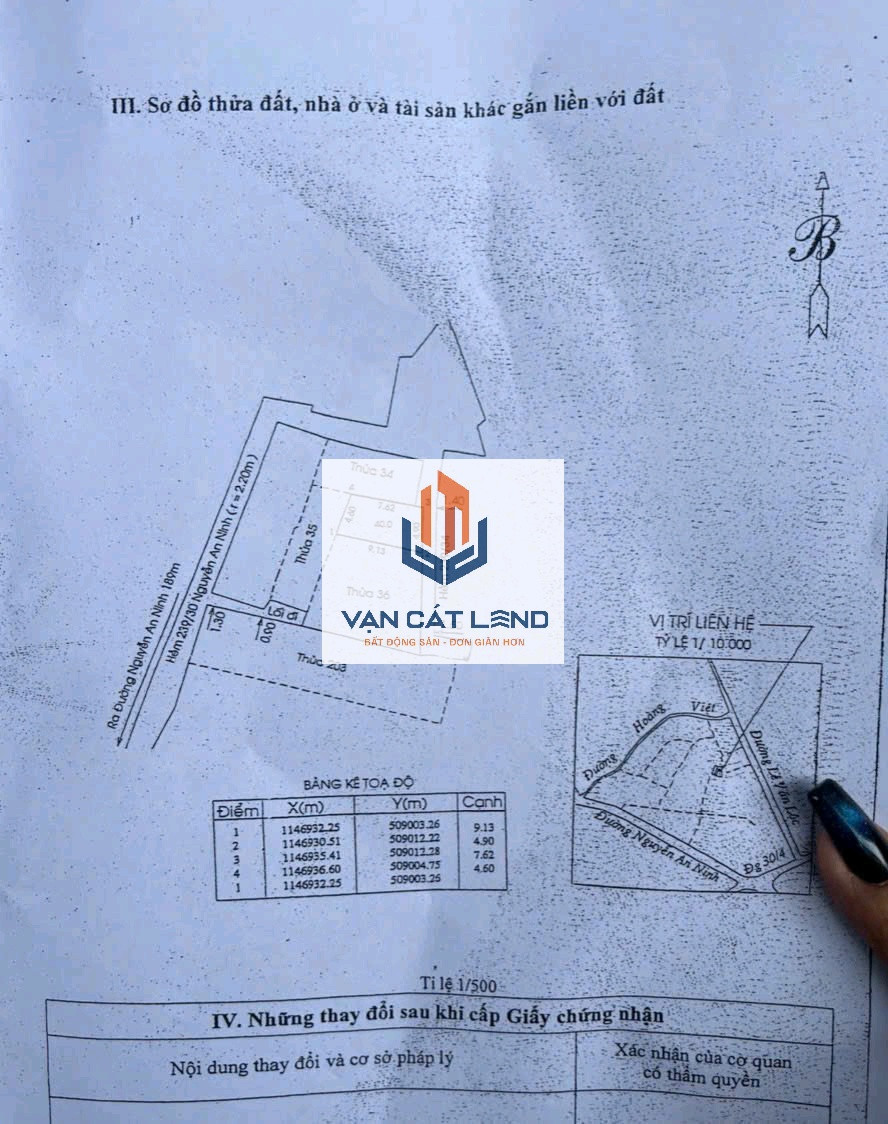 Bán đất tặng cũ hẻm Nguyễn An Ninh, phường Thắng Nhì - 40m2 - 2 tỷ 720tr