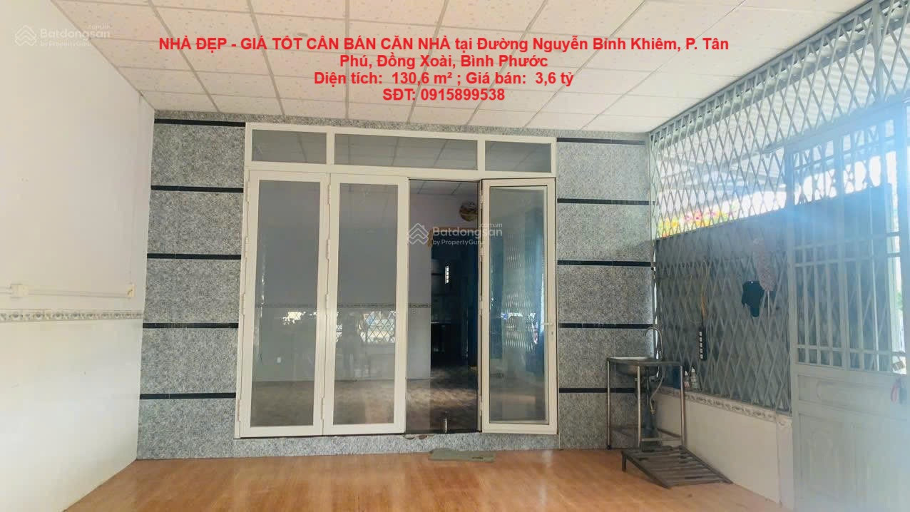 NHÀ ĐẸP - GIÁ TỐT CẦN BÁN CĂN NHÀ tại Đường Nguyễn Bỉnh Khiêm, P. Tân Phú, Đồng Xoài, Bình Phước