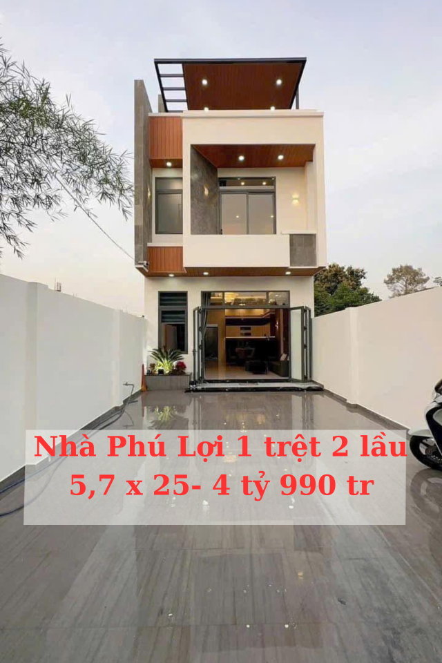 Nhà Phú Lợi Mới 100% : 1 trệt 2 lầu : 5,7 x 25: 0815422197