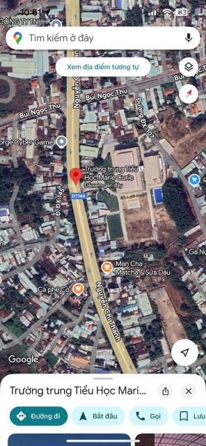 Nhà cấp 4 có gác lững Mt kinh doanh Nguyễn Chí Thanh-Hiệp An-TP.TDM sát bên trường Marie Curie vị trí đẹp giá êm