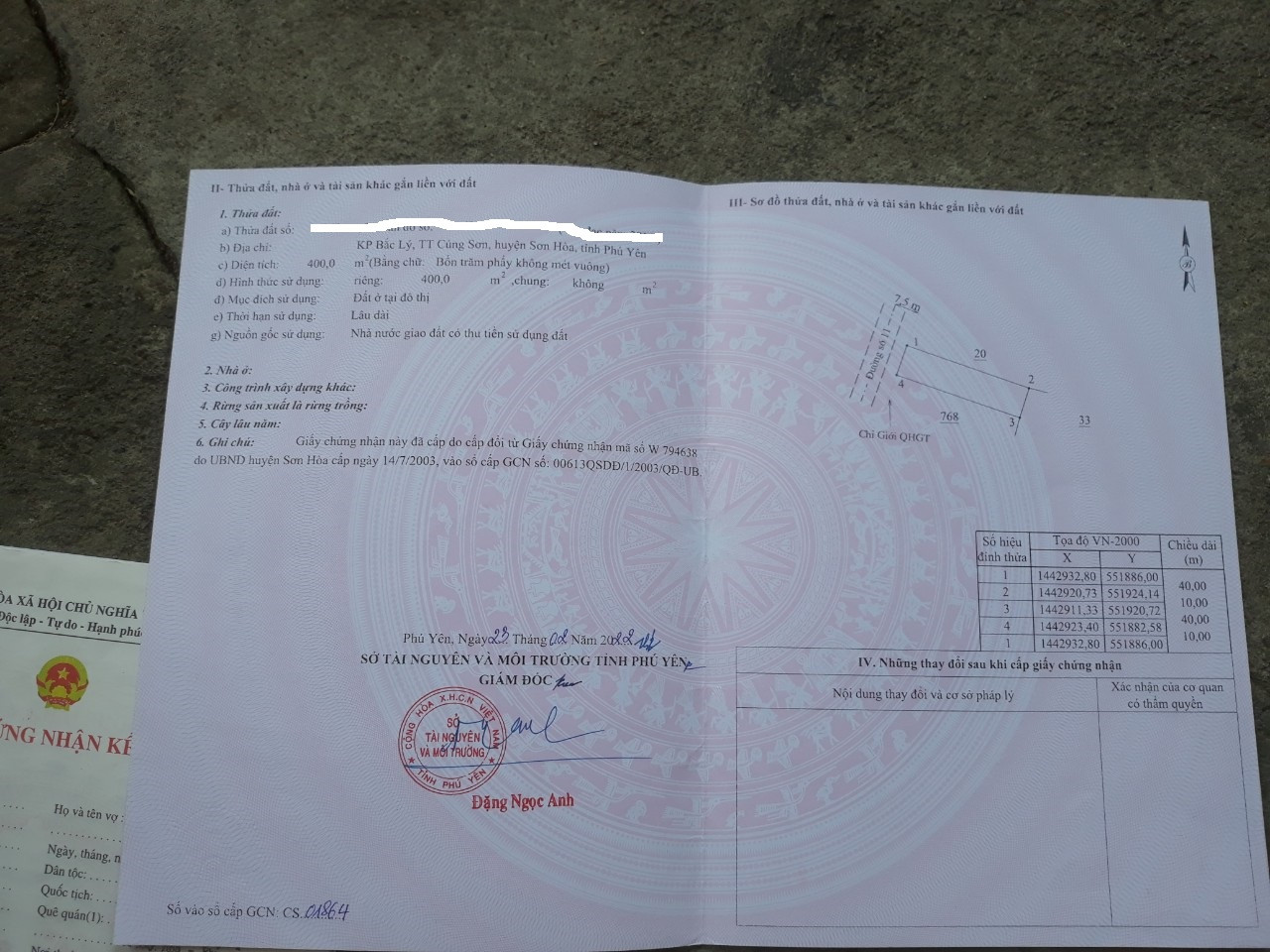 Cần bán 4 lô đất nhà ở liền kề tại trung tâm TT Củng Sơn, Sơn Hòa, tỉnh Phú Yên cũ.