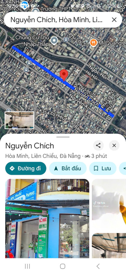 Nhà 3 tầng 2 mặt tiền đường Nguyễn Chích và Phú Lôc