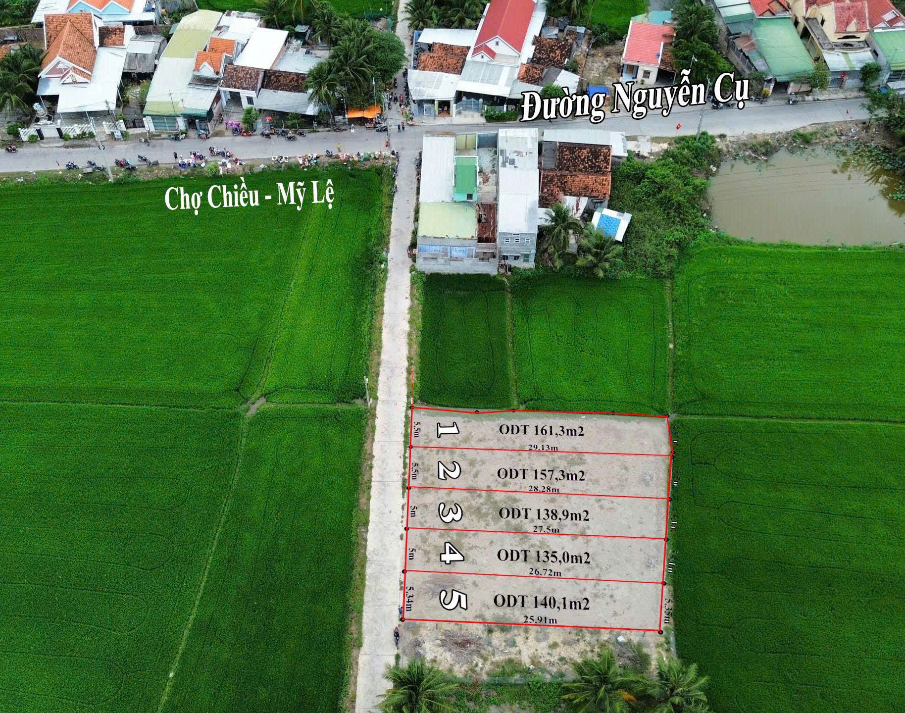 Bán đất 140m² full thổ cư ngang 5m giá 840 triệu tại Đường Nguyễn Cụ Phường Ninh Hòa