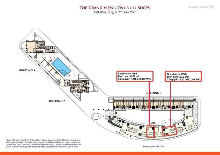 Bán Shophouse tầng 2 Grandview Phú Mỹ Hưng - Mặt tiền Nguyễn Đức Cảnh 103m2, 13 tỷ. Mua TT CDT. Xem ngay 0901323786