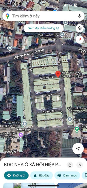 Nhà trệt lững KDC Hiệp Phát-Hiệp Thành-TP.TDM mt đường N1 kinh doanh tốt,dân cư an ninh,đông kín toàn oto thổ cư 100% giá tốt