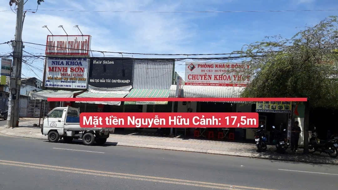 Đất + Nhà 2mt Nguyễn Hữu Cảnh kd sầm uất. P thắng nhất * 18 x 26