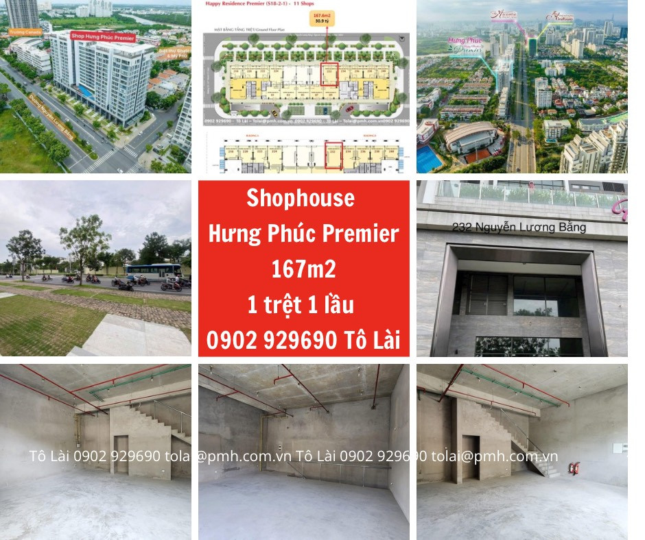 Shophouse Khối Đế Dự Án Hưng Phúc Premier - Mặt Tiền Đường Nguyễn Lương Bằng. Gọi 0902929690