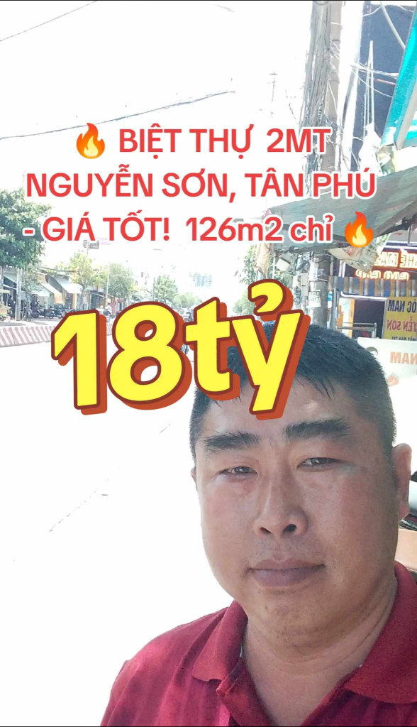 C181 🔥 BIỆT THỰ LÔ GÓC 2MT NGUYỄN SƠN, TÂN PHÚ - GIÁ TỐT! 126m2 chỉ hơn 18ty🔥