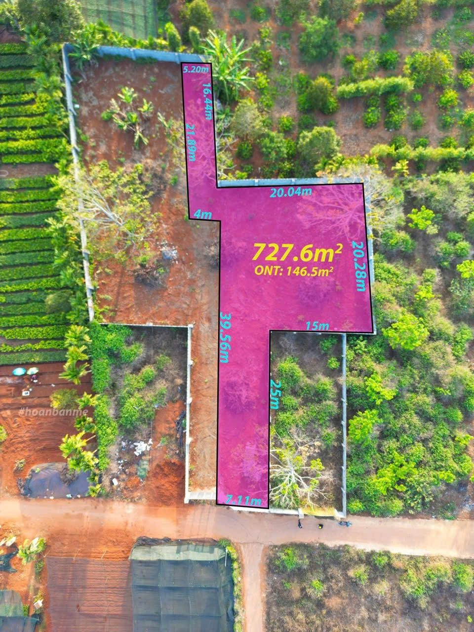 Bán đất 730m² có sẵn 120m² thổ cư ngang 7,11m giá 4.35 tỷ tại Đường Nguyễn Thái Bình Phường Tân Lập
