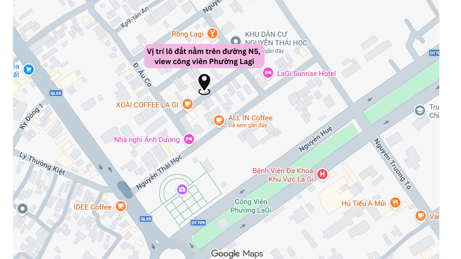 Bán đất thổ cư 100m² KDC Nguyễn Thái Học – đường N5 – view công viên – sổ riêng