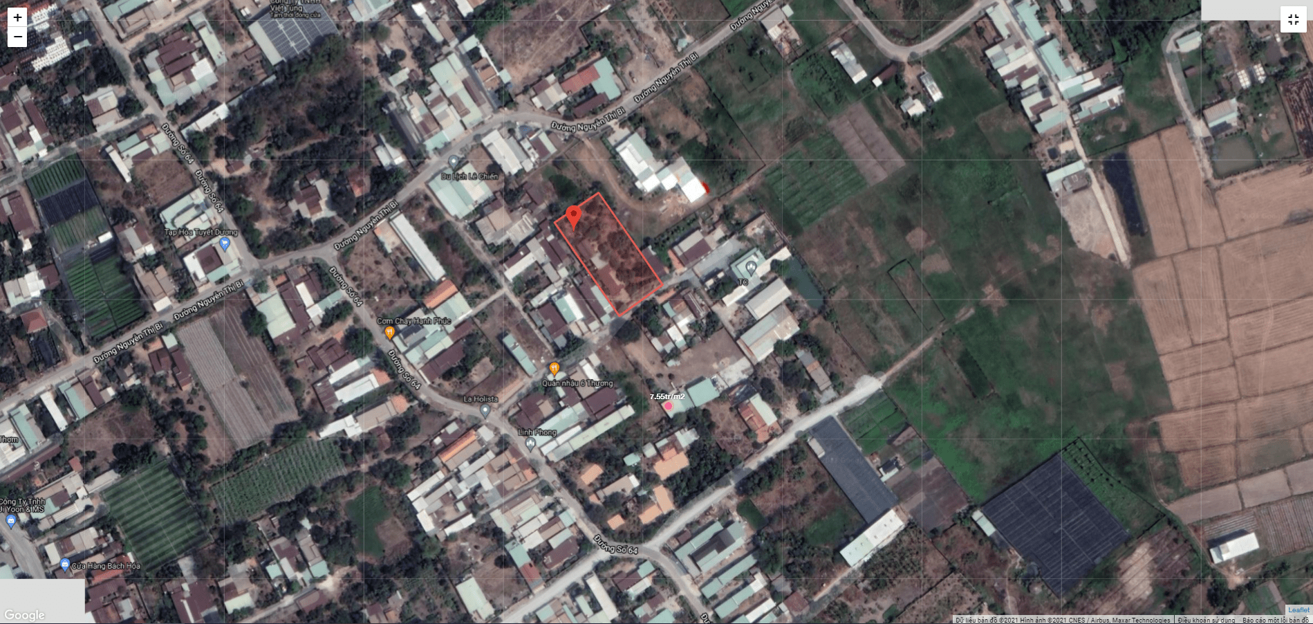Bán  đất thổ cư 1728.3m² tại đường Nguyễn Thị Bi, Xã Tân Phú Trung, Huyện Củ Chi, TP. Hồ Chí Minh giá 19 tỷ