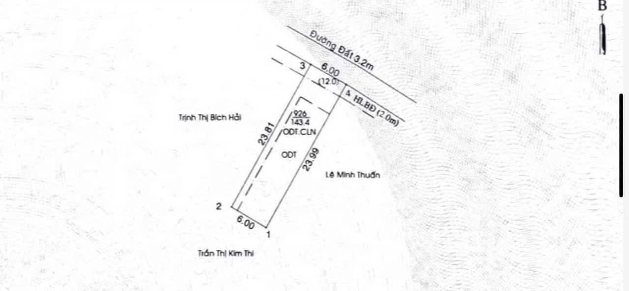 Đất Phú Hoà 6 x 24 thổ cư 95m2 sổ sẵn