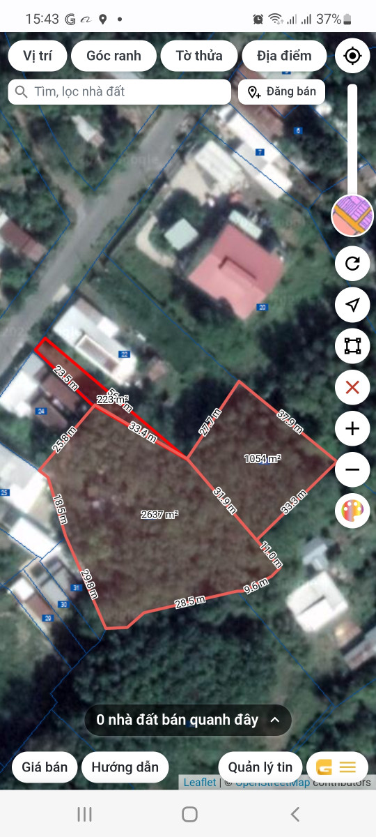 Bán đất 3816m² ngang 5.5m giá 28 tỷ Xã An Nhơn Tây