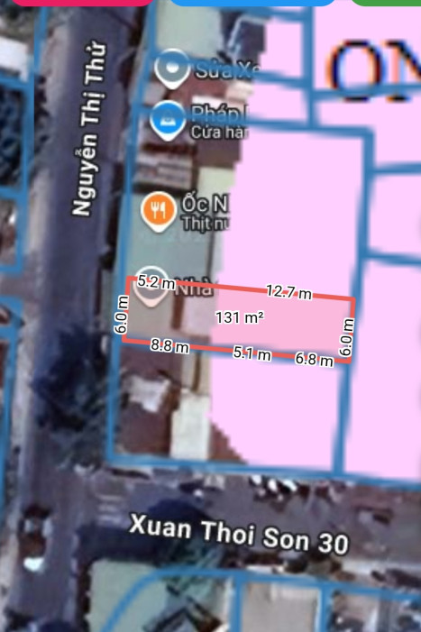 Bán nhà Mặt tiền Nguyễn Thị Thử 130.8m² ngang 6m giá 5.9 tỷ Xã Xuân Thới Sơn