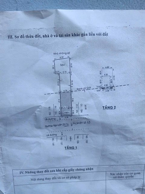 Bán nhà mặt tiền đường Nguyễn Thị Tú