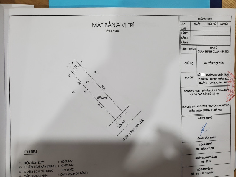 Bán nhà mặt phố Nguyễn Trãi (Thanh Xuân) 66m, Cấp 4, mt 3.3m, giá 7 tỷ